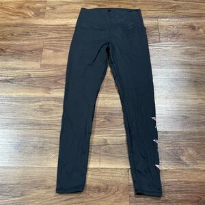 Pixie Lane Hi Shine Long Black Leggings Girls Size Large